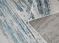 Tapis motif abstrait beige et bleu 200 x 290 cm AURORA