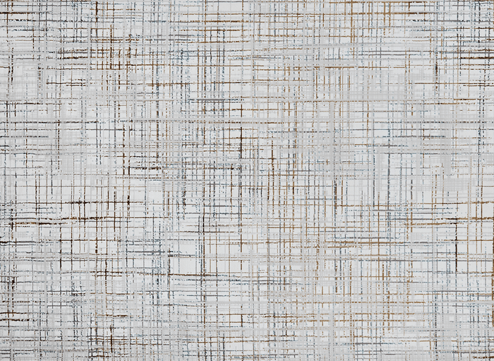 Tapis motif quadrillage beige et bleu 200 x 290 cm GRIND