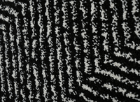 Tapis noir à motifs chevrons blancs 160 x 230 cm AIDA