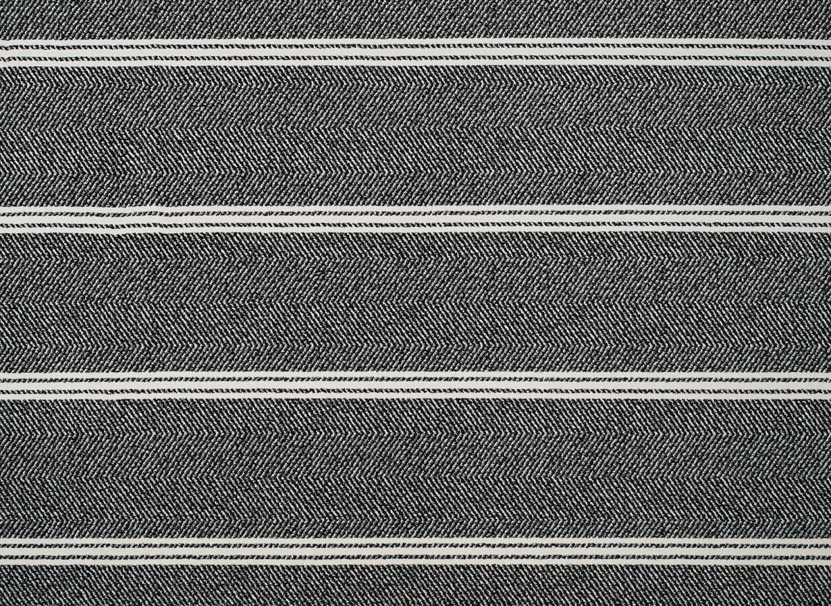 Tapis noir à motifs chevrons blancs 200 x 290 cm AIDA