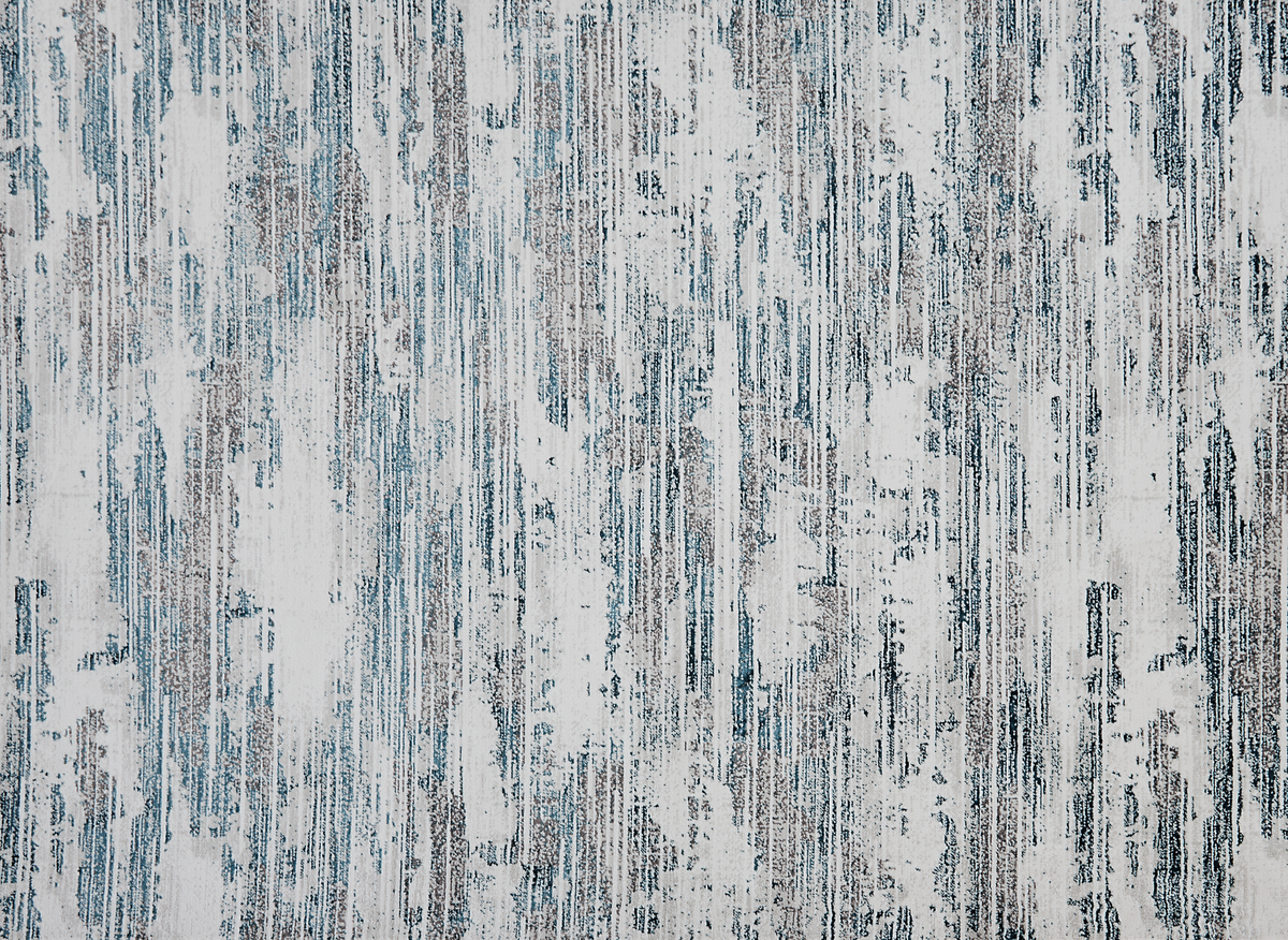 Tapis motif abstrait beige et bleu 200 x 290 cm AURORA
